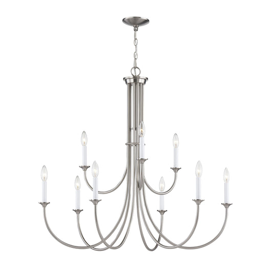 THOMAS CN340922 Meadowview 36'' Wide 9-Light Chandelier - Brushed Nickel