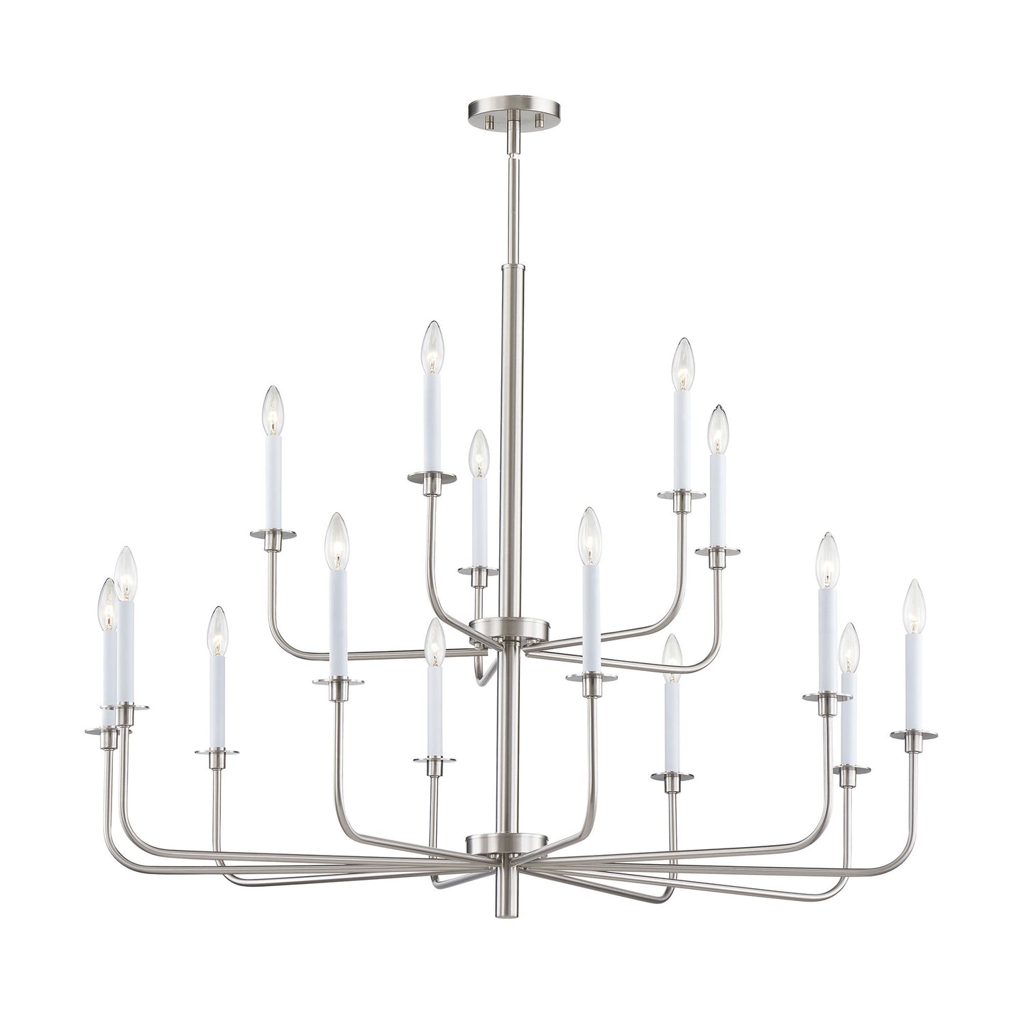 THOMAS CN3415822 Lexington Green 46'' Wide 15-Light Chandelier - Brushed Nickel