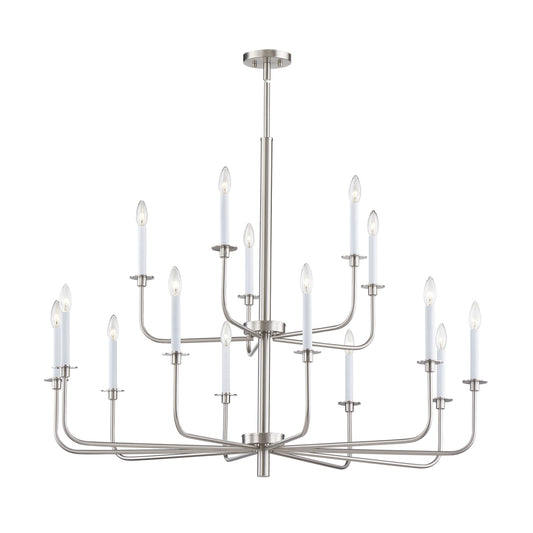 THOMAS CN3415822 Lexington Green 46'' Wide 15-Light Chandelier - Brushed Nickel