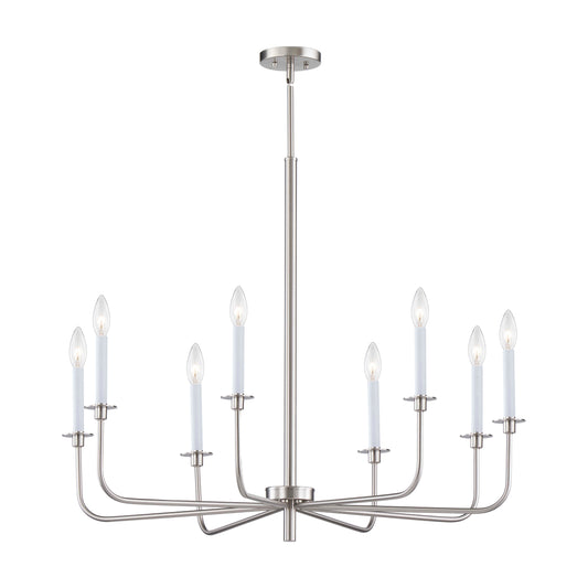 THOMAS CN341822 Lexington Green 38'' Wide 8-Light Chandelier - Brushed Nickel