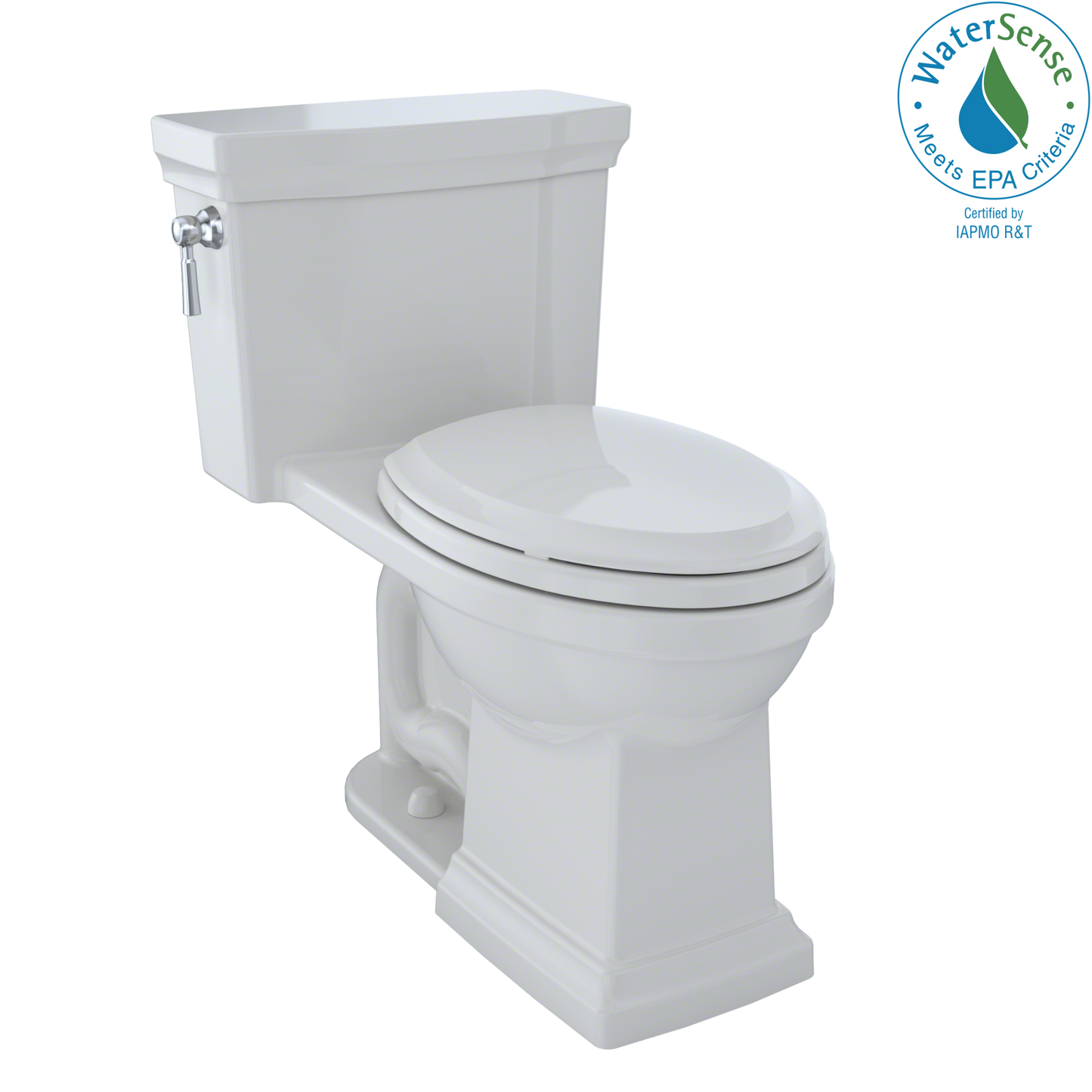 TOTO MS814224CEFG#11 Promenade II One-Piece Elongated 1.28 GPF Universal Height Toilet with CEFIONTECT , Colonial White