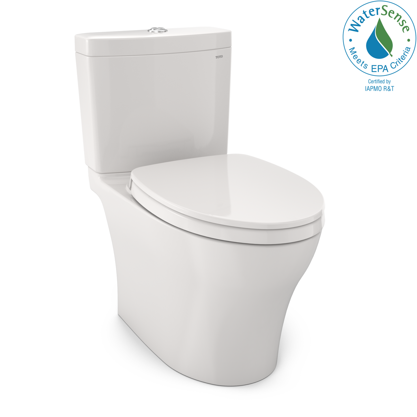 TOTO MS446124CEMFGN#11 Aquia IV Two-Piece Elongated Dual Flush 1.28 and 0.9 GPF Universal Height Toilet with CEFIONTECT , Colonial White