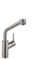 HANSGROHE 04247800 Talis S SemiArc Kitchen Faucet, 2-Spray Pull-Out, 1.75 GPM in Stainless Steel Optic