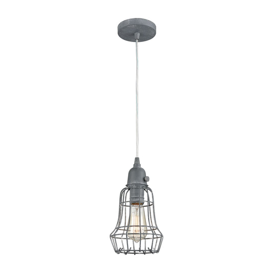 ELK SIGNATURE D4034 Squashcourt 6'' Wide 1-Light Mini Pendant - Concrete