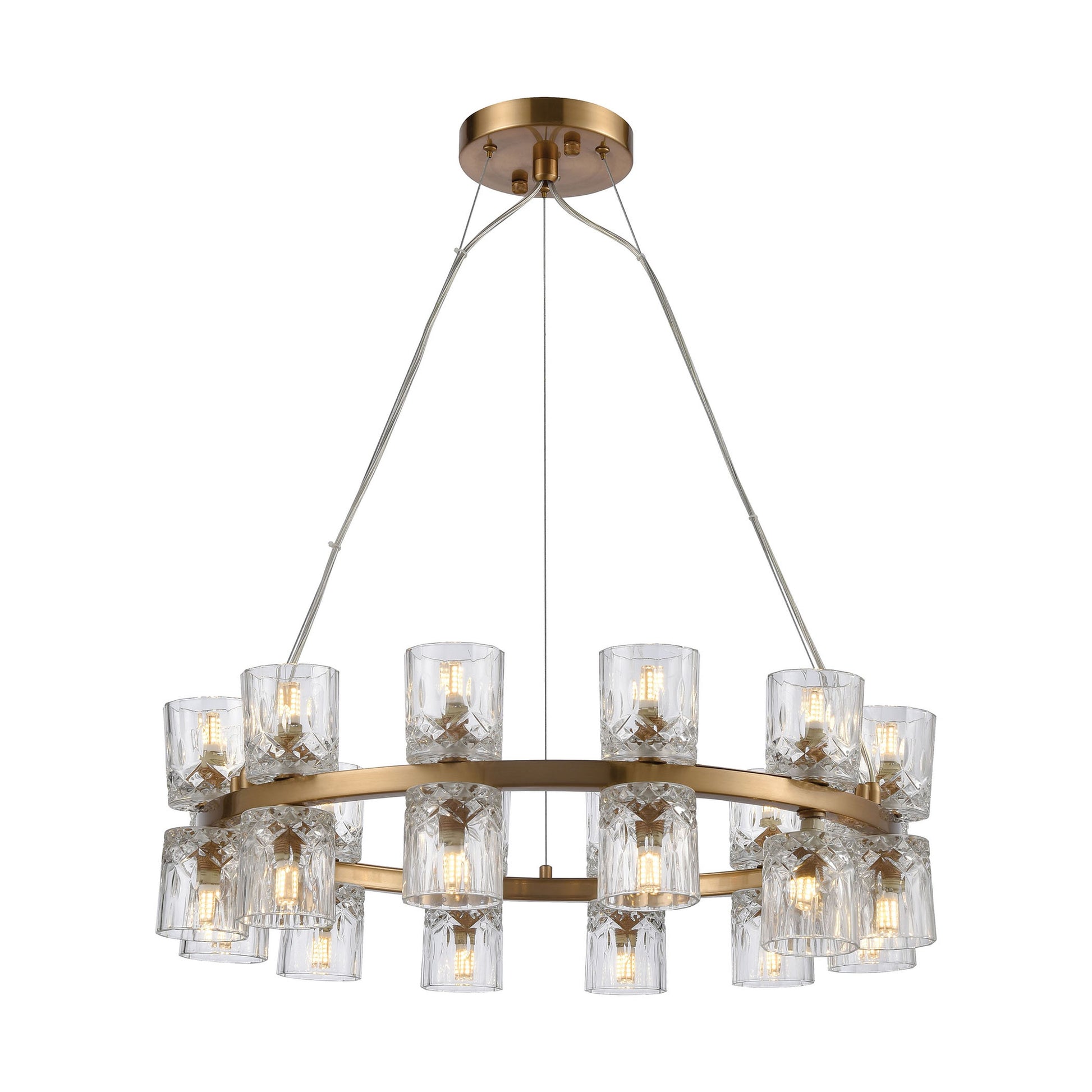 ELK SIGNATURE D4180 Double Vision 25'' Wide 24-Light Chandelier - Clear