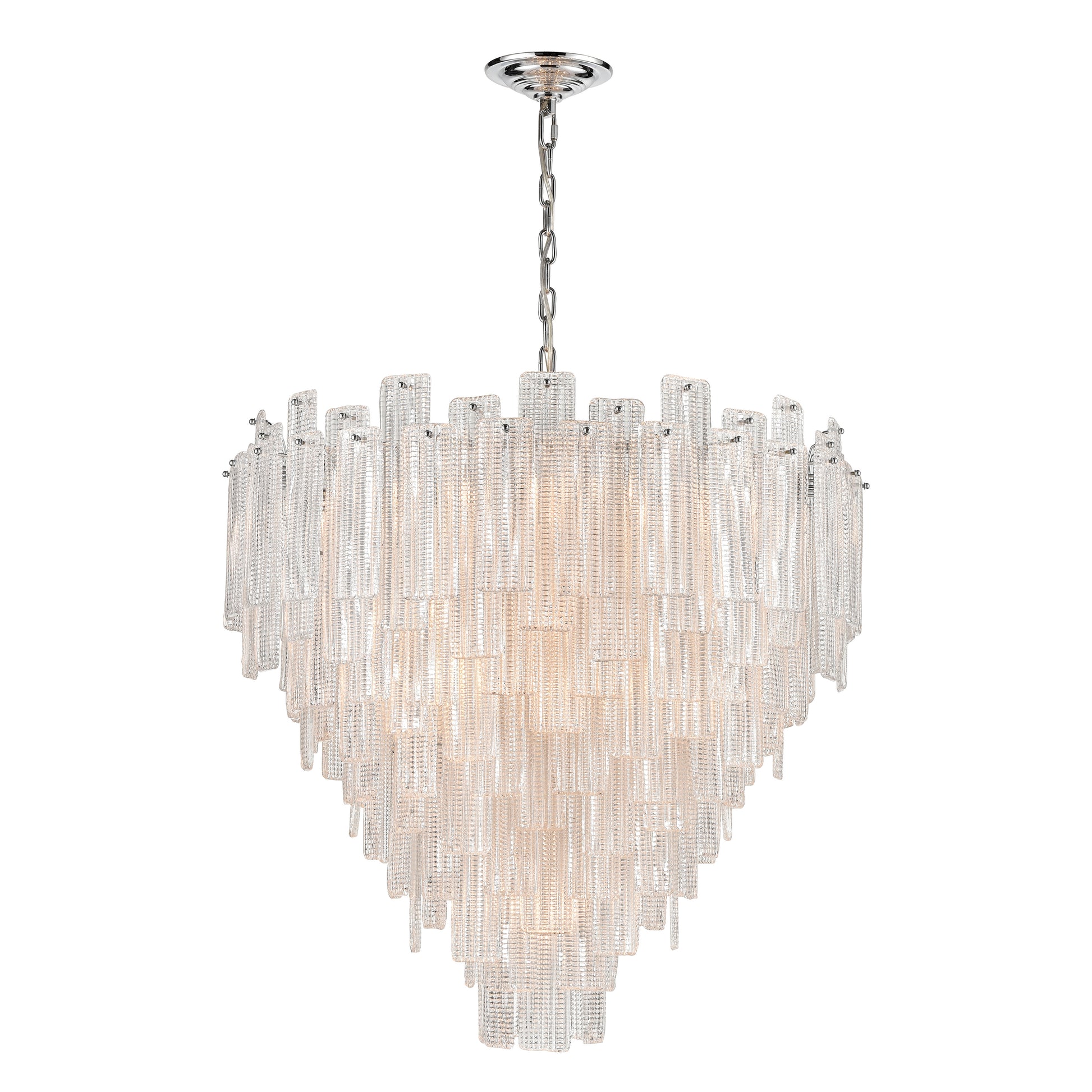 ELK SIGNATURE D4298 Diplomat 21-Light Staggered Chandelier in Chrome - Large