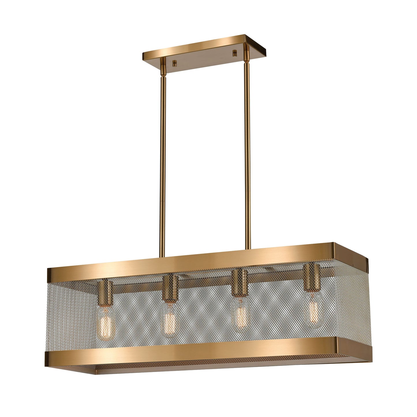 ELK SIGNATURE D4334 Line in the Sand 28'' Wide 4-Light Chandelier - Satin Brass