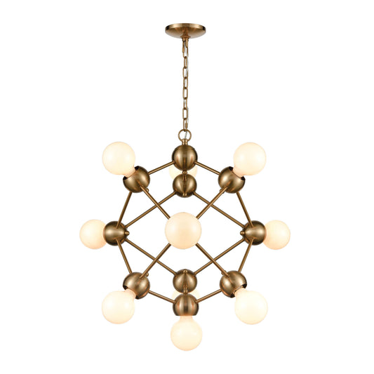 ELK SIGNATURE D4344 Grow from Here 10-Light Chandelier in Satin Brass