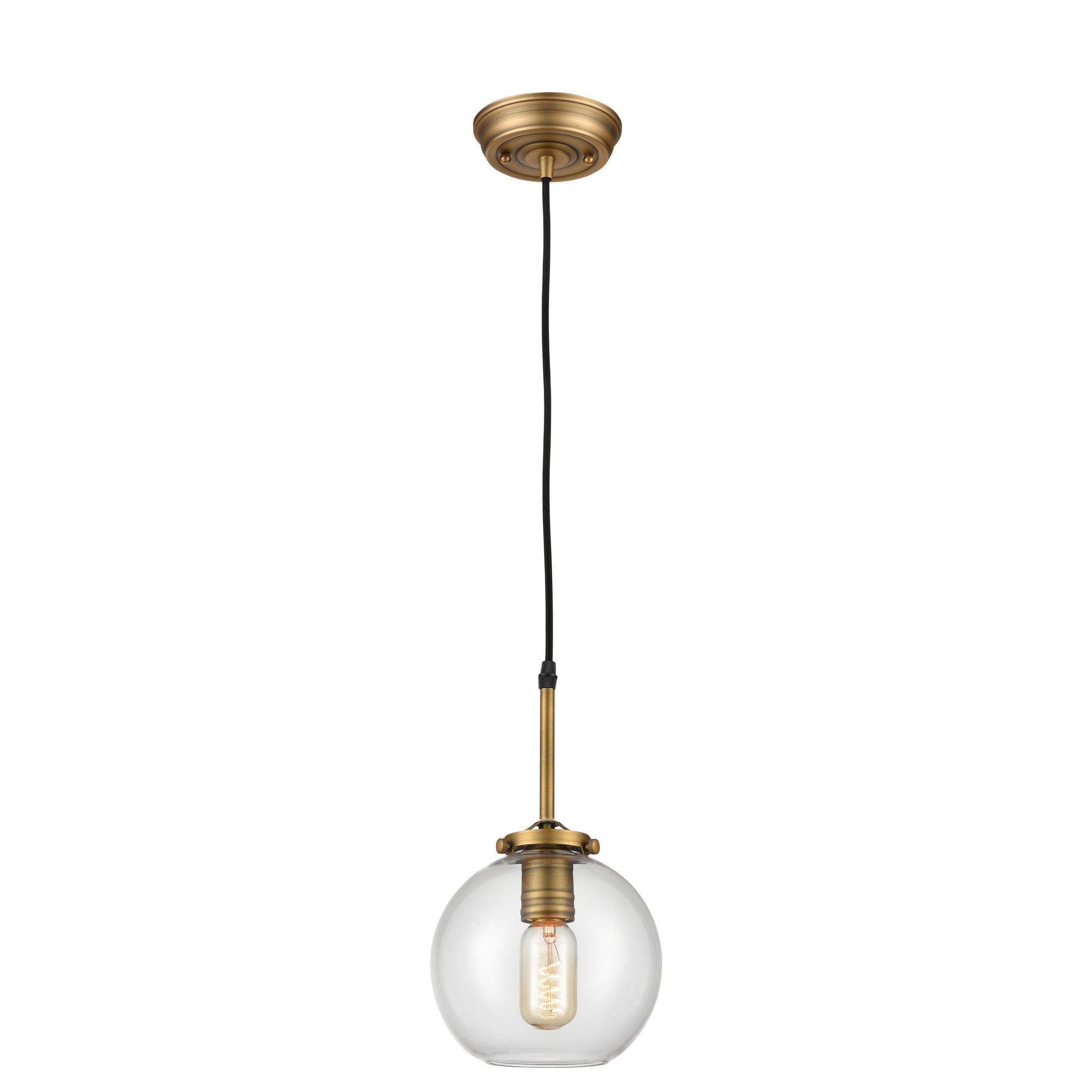 ELK SIGNATURE D4345 Mountain Creek 7'' Wide 1-Light Mini Pendant - Aged Brass