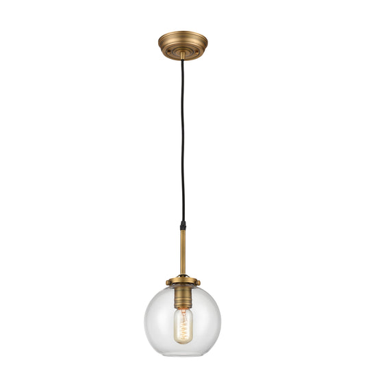 ELK SIGNATURE D4345 Mountain Creek 7'' Wide 1-Light Mini Pendant - Aged Brass