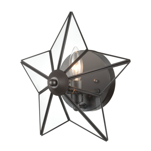 MARKETPLACE D4387 Moravian Star 12'' High 1-Light Sconce - Oil Rubbed Bronze