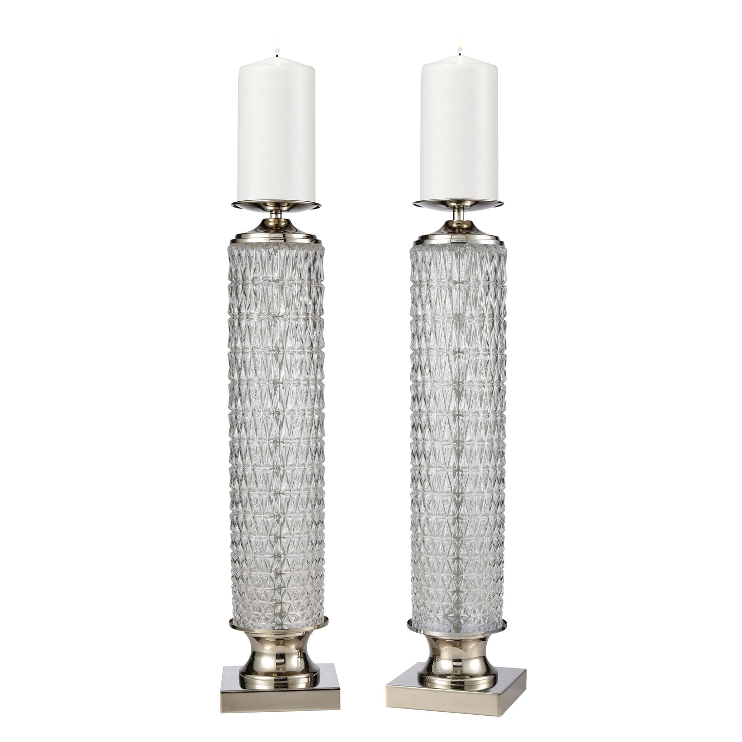 ELK SIGNATURE D4407/S2 Chaufer Candleholder - Set of 2 Polished Nickel