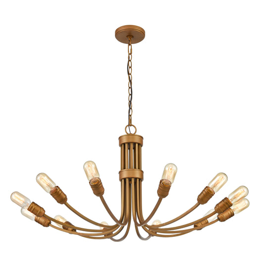 ELK SIGNATURE D4454 Conway 31'' Wide 12-Light Chandelier - Painted Aged Brass