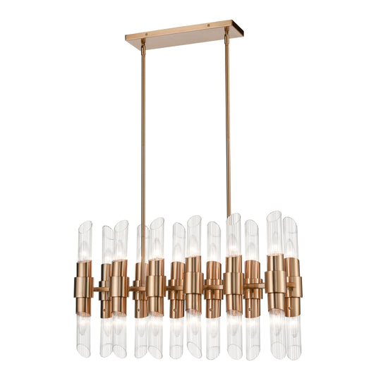 ELK SIGNATURE D4457 Carisbrooke 28.75'' Wide 24-Light Linear Chandelier - Burnished Brass