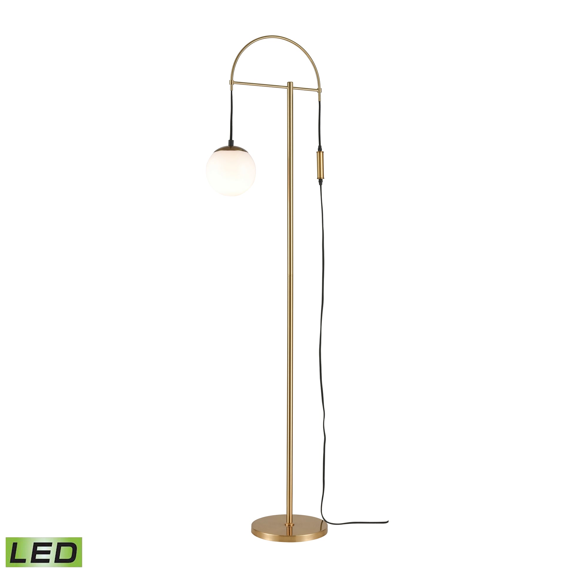 ELK SIGNATURE D4535-LED Malbo 71'' High 1-Light Floor Lamp - Honey Brass - Includes LED Bulb