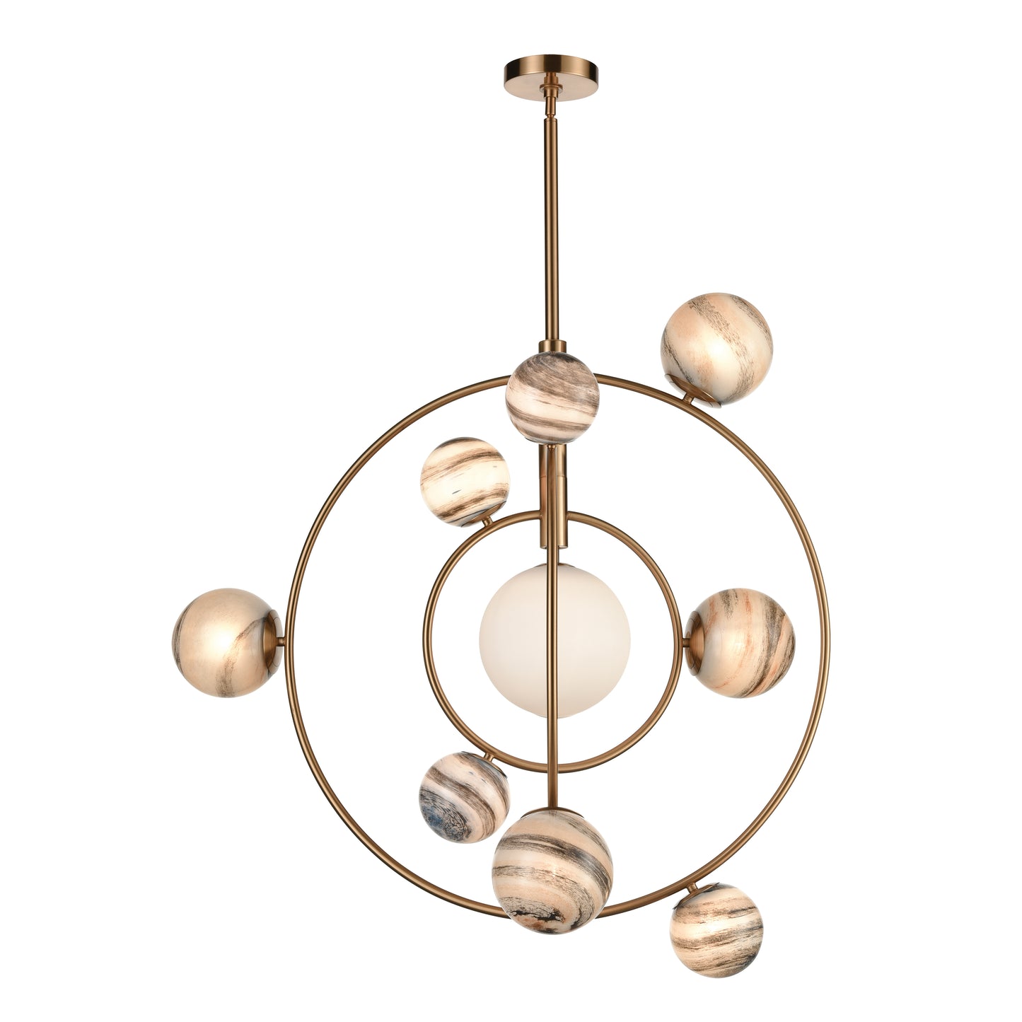 ELK SIGNATURE D4616 Orbital 35'' Wide 10-Light Chandelier - Gray