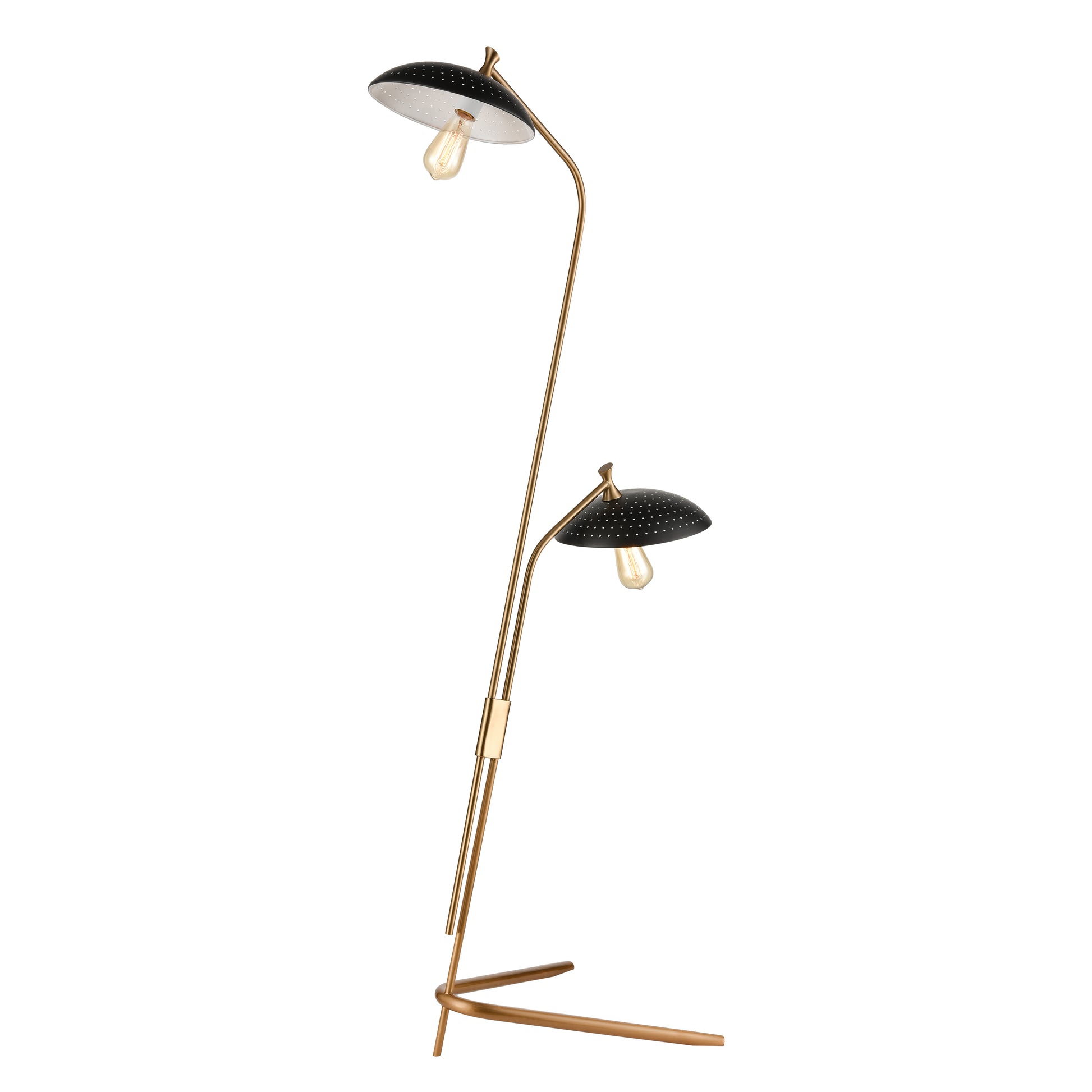 ELK SIGNATURE D4653 Scarab 66'' High 2-Light Floor Lamp - Satin Brass