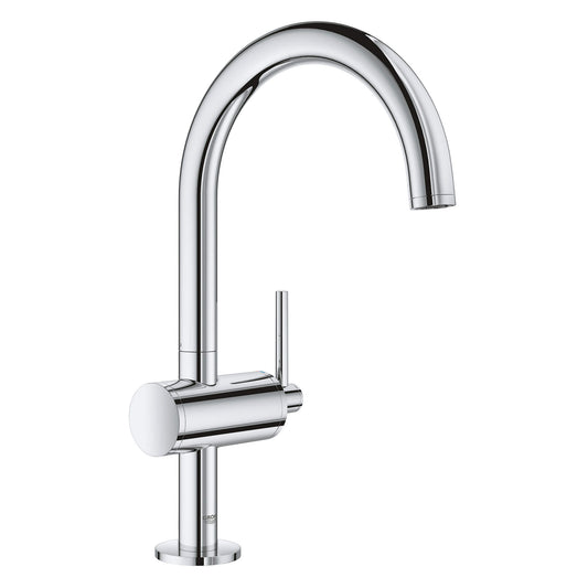 GROHE 23828003 Atrio New Chrome Single Hole Single-Handle L-Size Bathroom Faucet 1.2 GPM