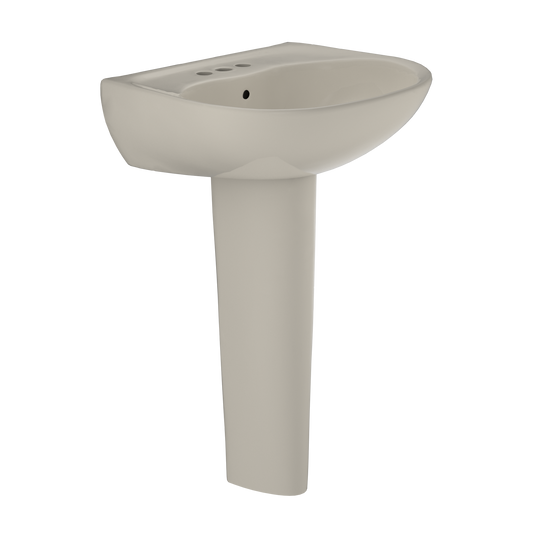 TOTO LPT241.4G#03 Supreme Oval Basin Pedestal Bathroom Sink with CeFiONtect for 4 Inch Center Faucets , Bone