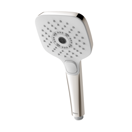 TOTO TBW02015U4#PN G Series 1.75 GPM Multifunction 4 inch Square Handshower with ACTIVE WAVE , Polished Nickel