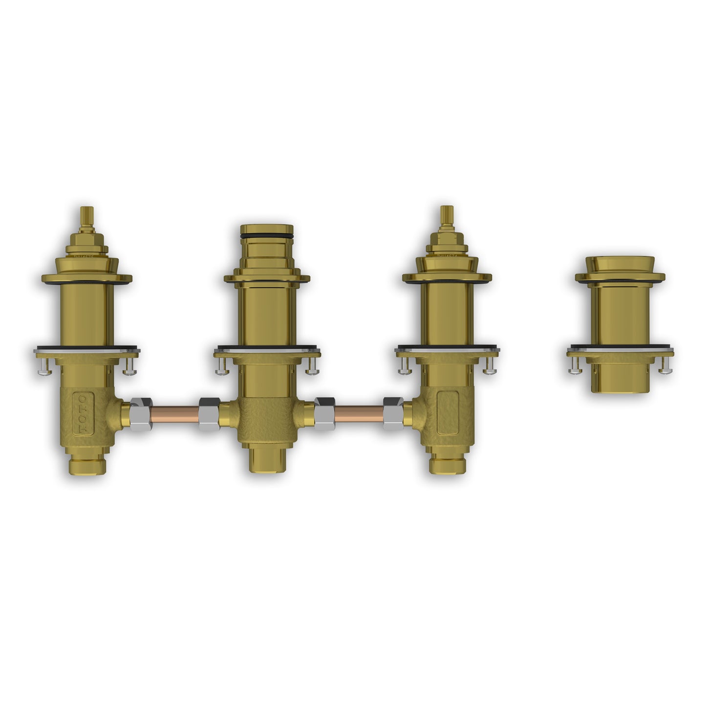 TOTO TBMV2 Four Hole Deck-Mount Roman Tub Filler Valve -TBMV2 , Brass