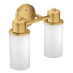 MOEN DN0762BG Iso  Two Globe Bath Light In Brushed Gold