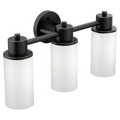 MOEN DN0763BL Iso  Three Globe Bath Light In Matte Black