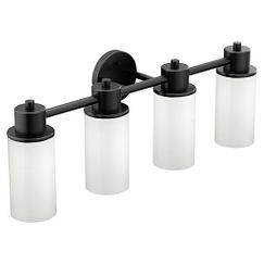 MOEN DN0764BL Iso  Four Globe Bath Light In Matte Black