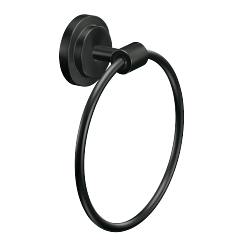 MOEN DN0786BL Iso  Towel Ring In Matte Black