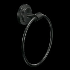 MOEN DN0786BL Iso  Towel Ring In Matte Black