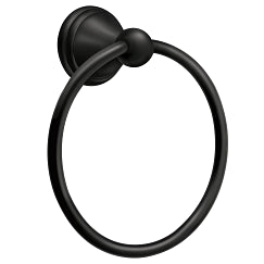 MOEN DN8486BL Preston  Towel Ring In Matte Black