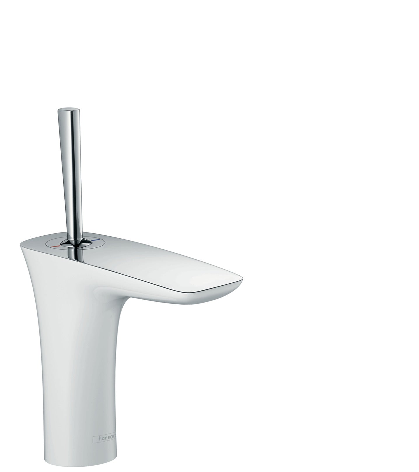 HANSGROHE 15070401 PuraVida Single-Hole Faucet 110, 1.2 GPM in White/Chrome