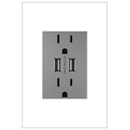 LEGRAND ARTRUSB153M4 ADORNE  Dual-USB Outlet , Magnesium
