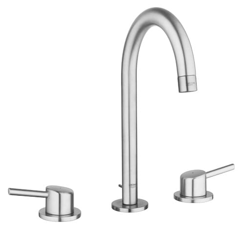 GROHE 20217ENA Concetto Brushed Nickel 8-inch Widespread 2-Handle L-Size Bathroom Faucet 1.2 GPM