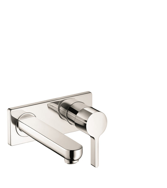 HANSGROHE 31163821 Brushed Nickel Metris S Modern Wall Mounted Bathroom Faucet 1.2 GPM