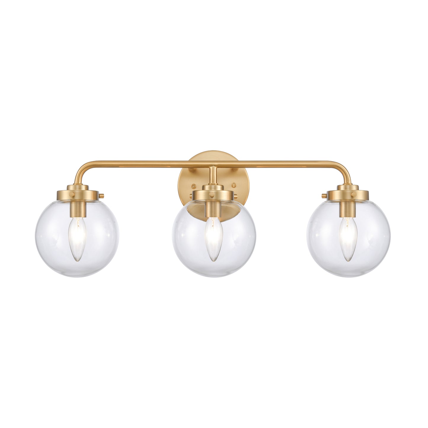 ELK SHOWROOM EC89944/3 Fairbanks 22.75'' Wide 3-Light Vanity Light - Brushed Gold and Clear