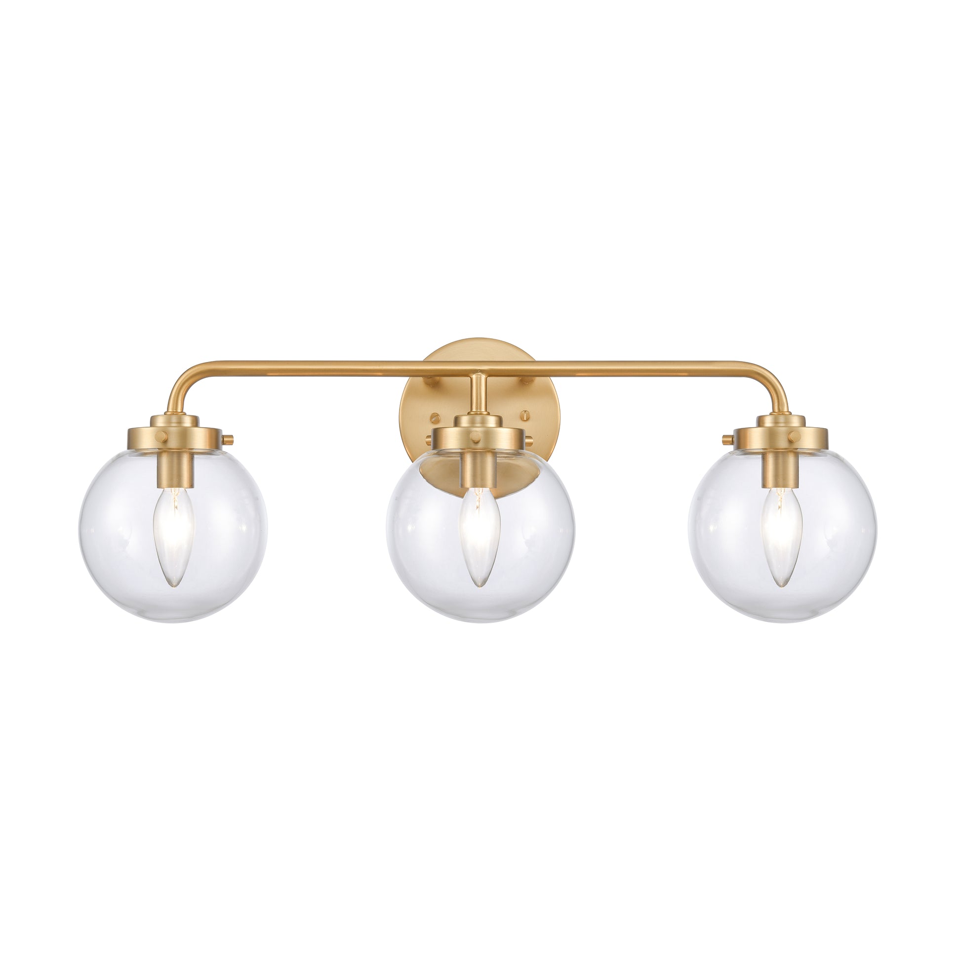 ELK SHOWROOM EC89944/3 Fairbanks 22.75'' Wide 3-Light Vanity Light - Brushed Gold and Clear