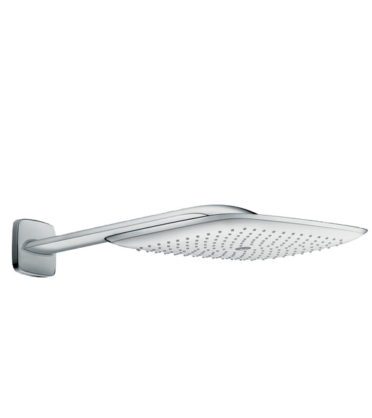 HANSGROHE 27437401 PuraVida Showerhead 400 1-Jet with Showerarm, 2.5 GPM in White/Chrome