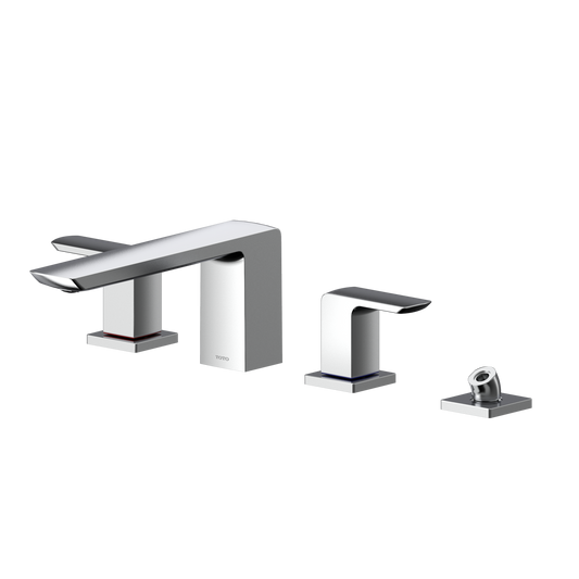 TOTO TBG02202U#CP GR Two-Handle Deck-Mount Roman Tub Filler Trim with Handshower , Polished Chrome