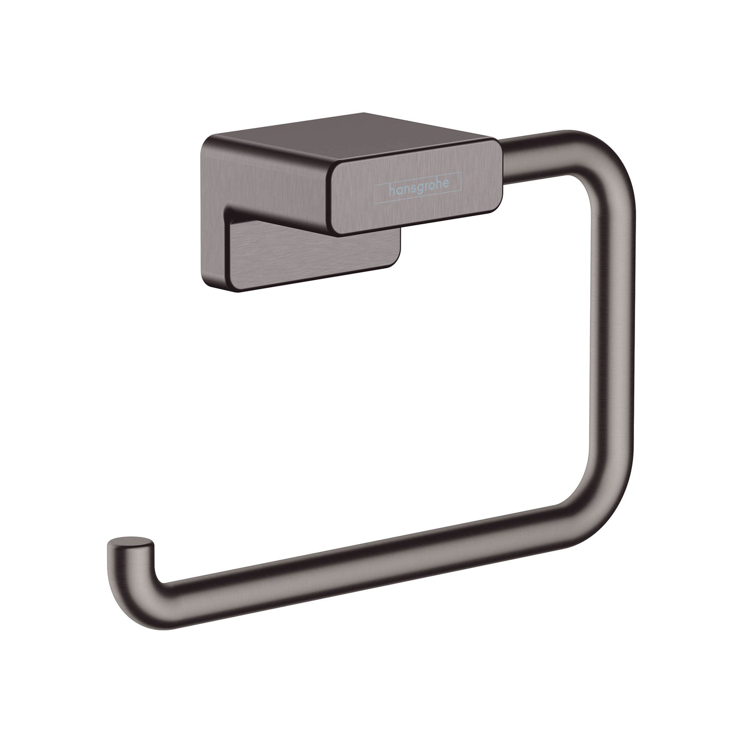 HANSGROHE 41754340 Brushed Black Chrome AddStoris Modern Towel Ring