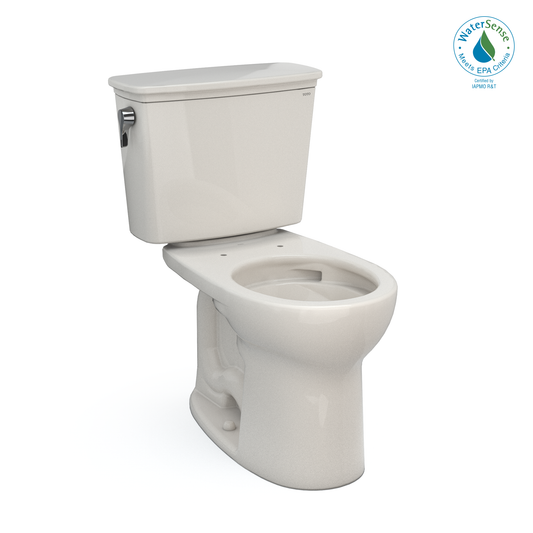 TOTO CST785CEFG#12 Drake Transitional Two-Piece Round 1.28 GPF Universal Height TORNADO FLUSH Toilet with CEFIONTECT , Sedona Beige