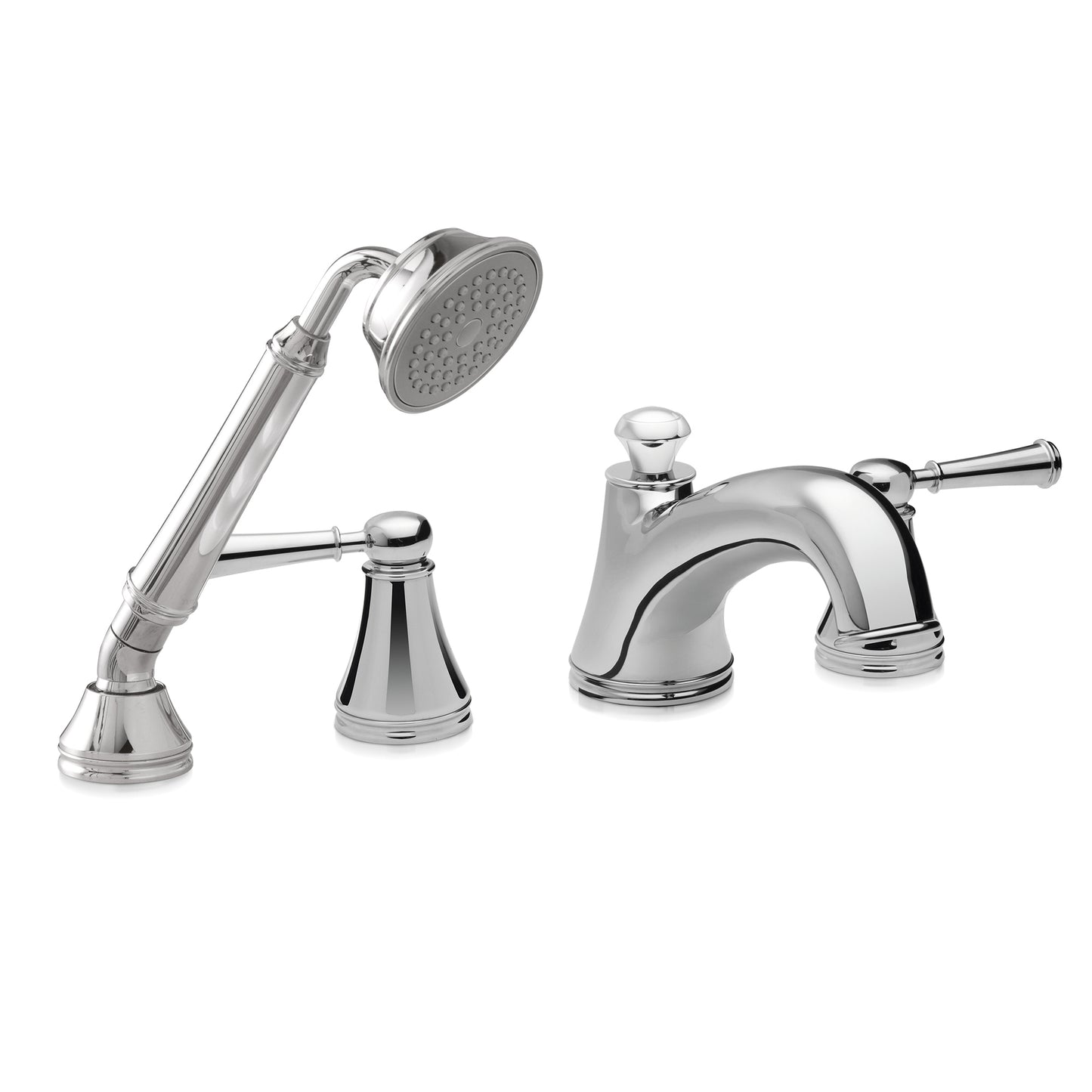 TOTO TB220S1#CP Vivian Two Handle Deck-Mount Roman Tub Filler Trim with Hand Shower , Polished Chrome