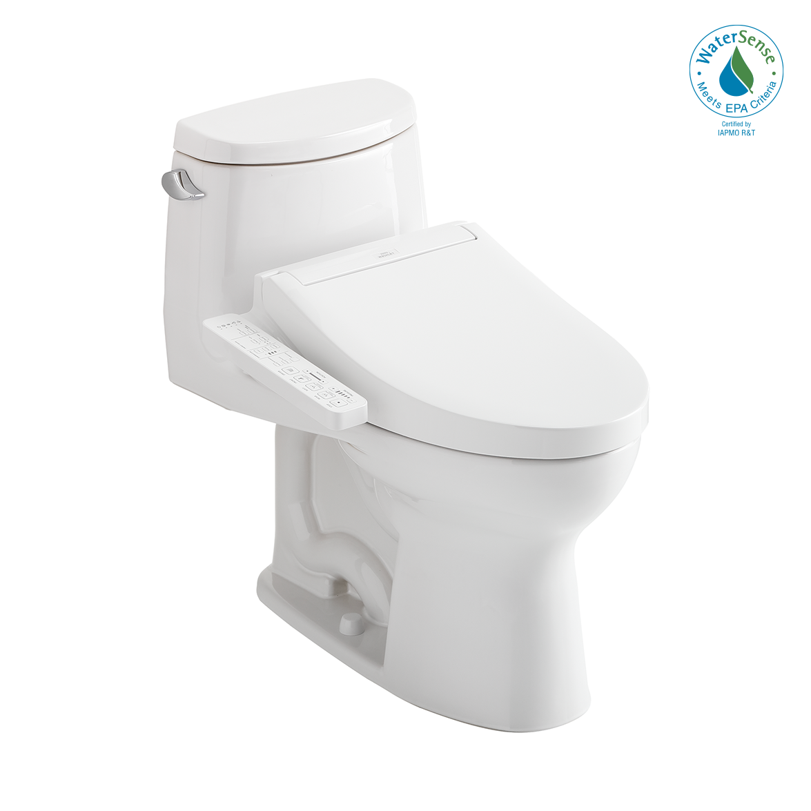 TOTO MW6043074CEFG#01 WASHLET+ UltraMax II One-Piece Elongated 1.28 GPF Toilet and WASHLET+ C2 Bidet Seat , Cotton White