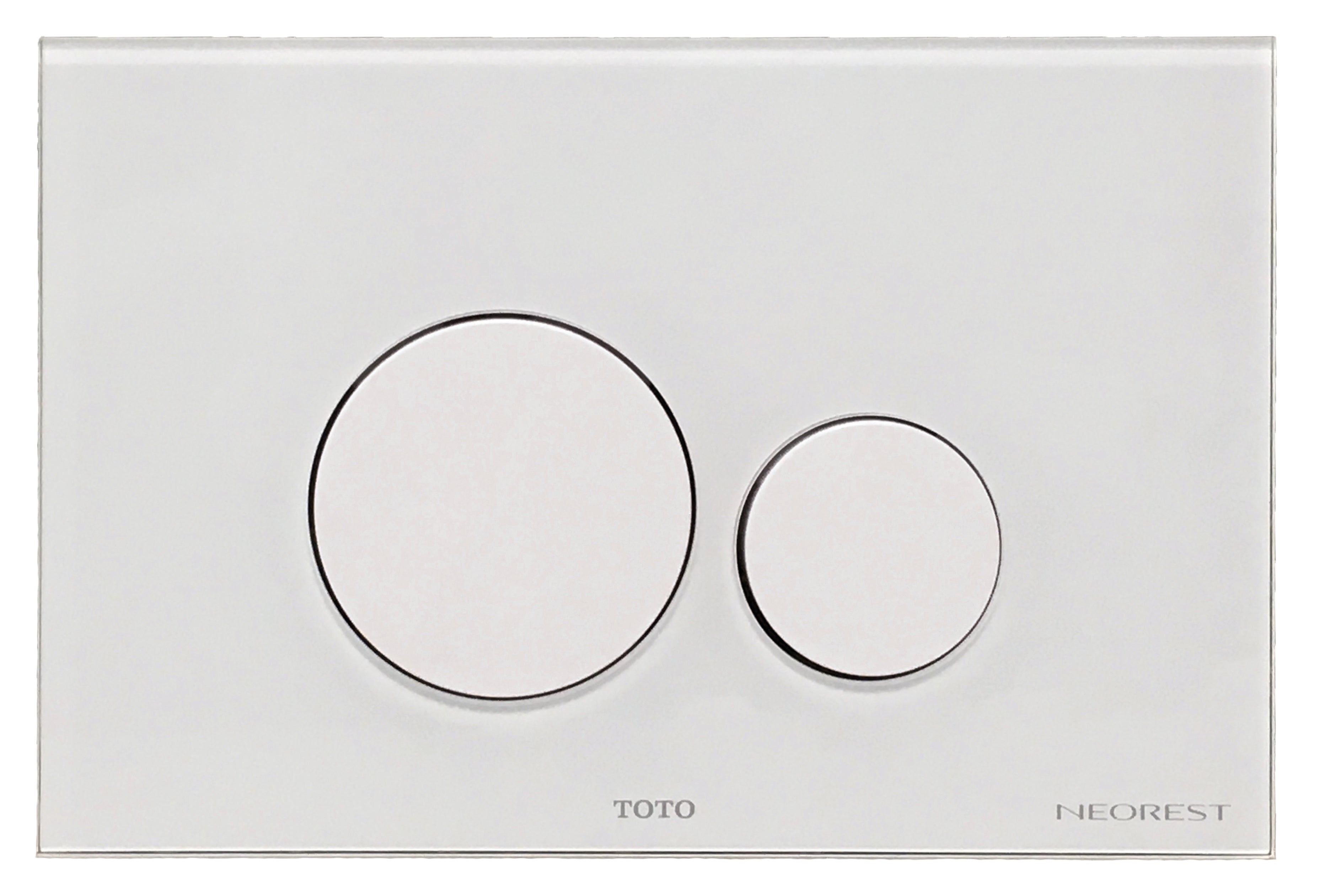 TOTO YT994#WH  Round Push Button Plate for NEOREST In-Wall Tank Unit , White