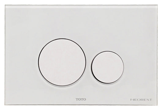 TOTO YT994#WH  Round Push Button Plate for NEOREST In-Wall Tank Unit , White