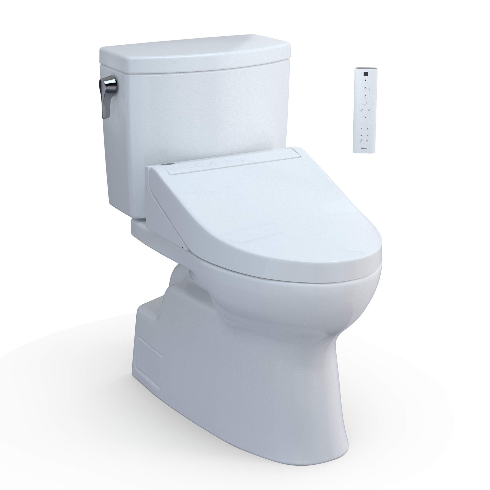 TOTO MW4743084CUFG#01 WASHLET+ Vespin II 1G Two-Piece Elongated 1.0 GPF Toilet and WASHLET+ C5 Bidet Seat , Cotton White