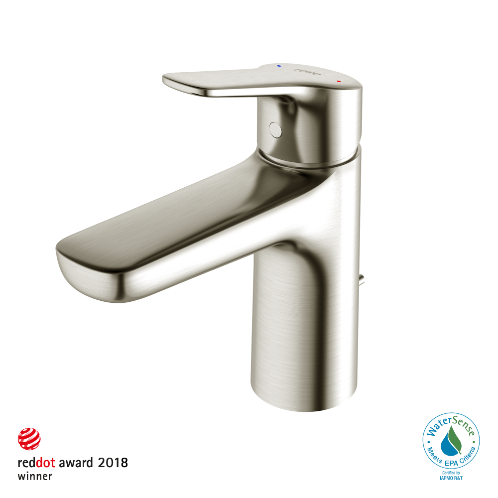 TOTO TLG03301U#BN GS Series 1.2 GPM Single Handle Bathroom Sink Faucet with COMFORT GLIDE Technology and Drain Assembly , Brushed Nickel