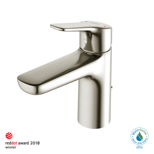 TOTO TLG03301U#PN GS Series 1.2 GPM Single Handle Bathroom Sink Faucet with COMFORT GLIDE Technology and Drain Assembly , Polished Nickel