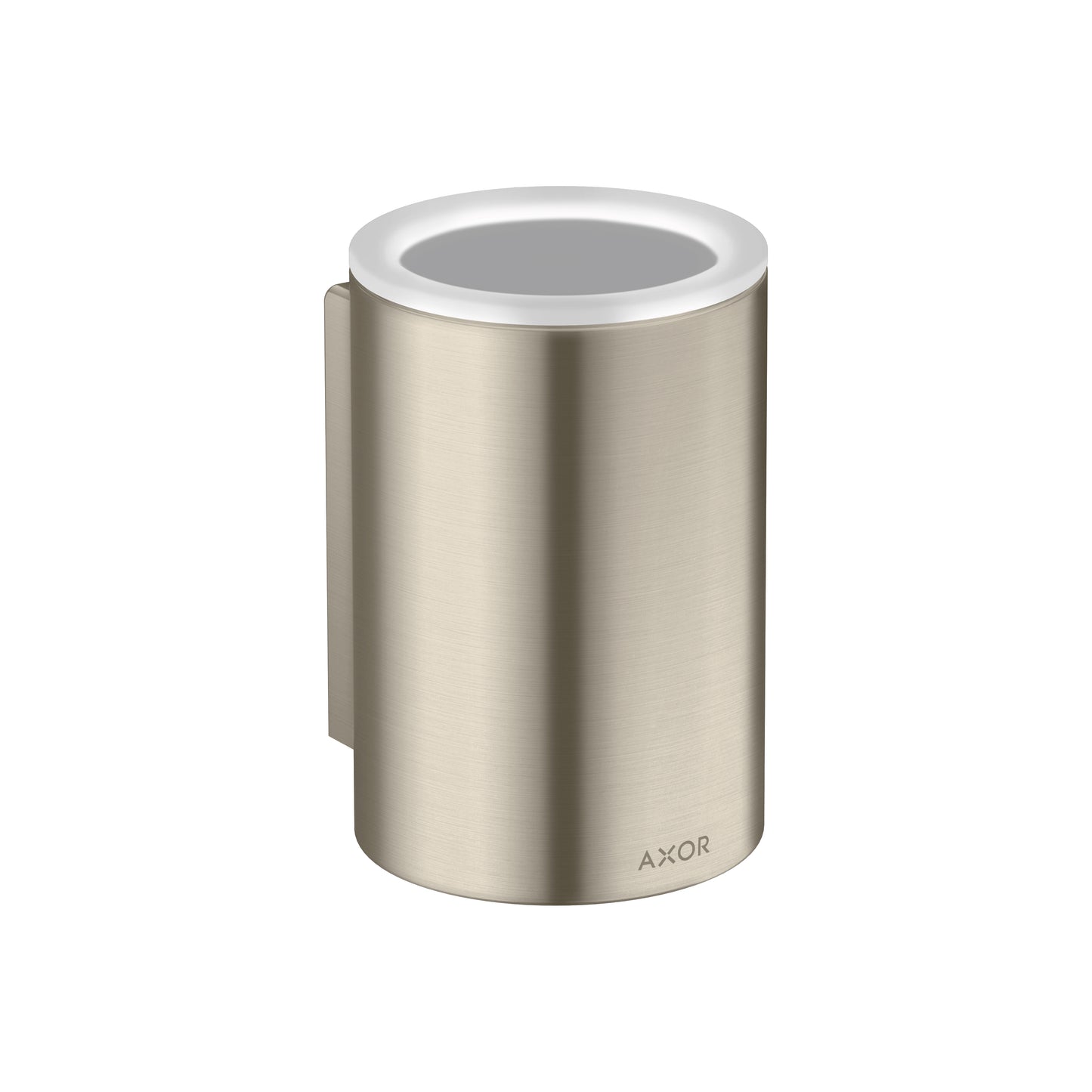 AXOR 42804820 Brushed Nickel Universal Circular Modern Toothbrush Tumbler