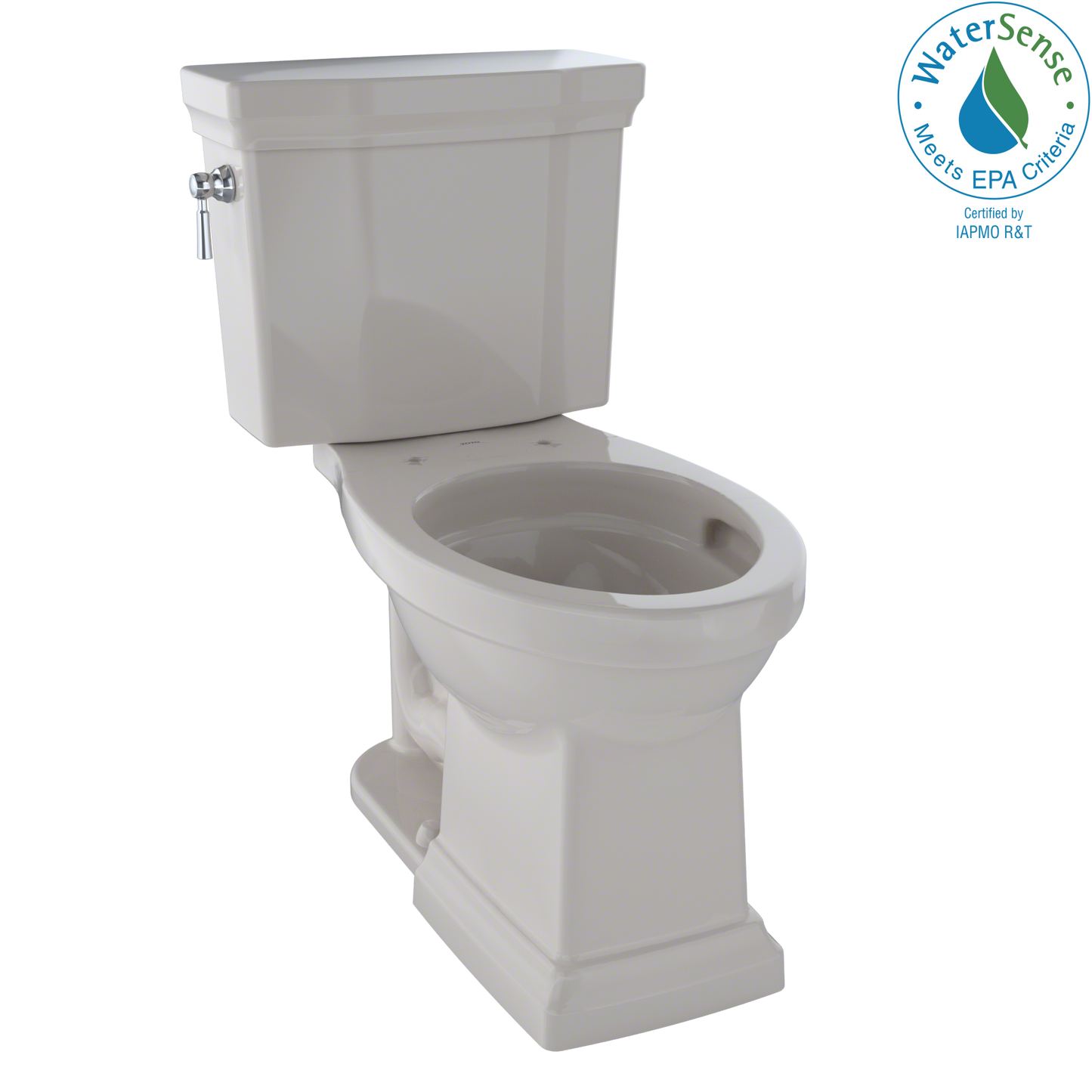 TOTO CST404CEFG#12 Promenade II Two-Piece Elongated 1.28 GPF Universal Height Toilet with CEFIONTECT , Sedona Beige